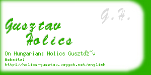 gusztav holics business card